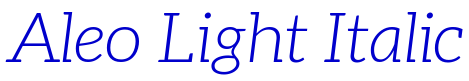 Aleo Light Italic الخط
